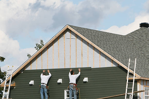 Professional Emergency Siding Repair technician working in Hopwood, PA